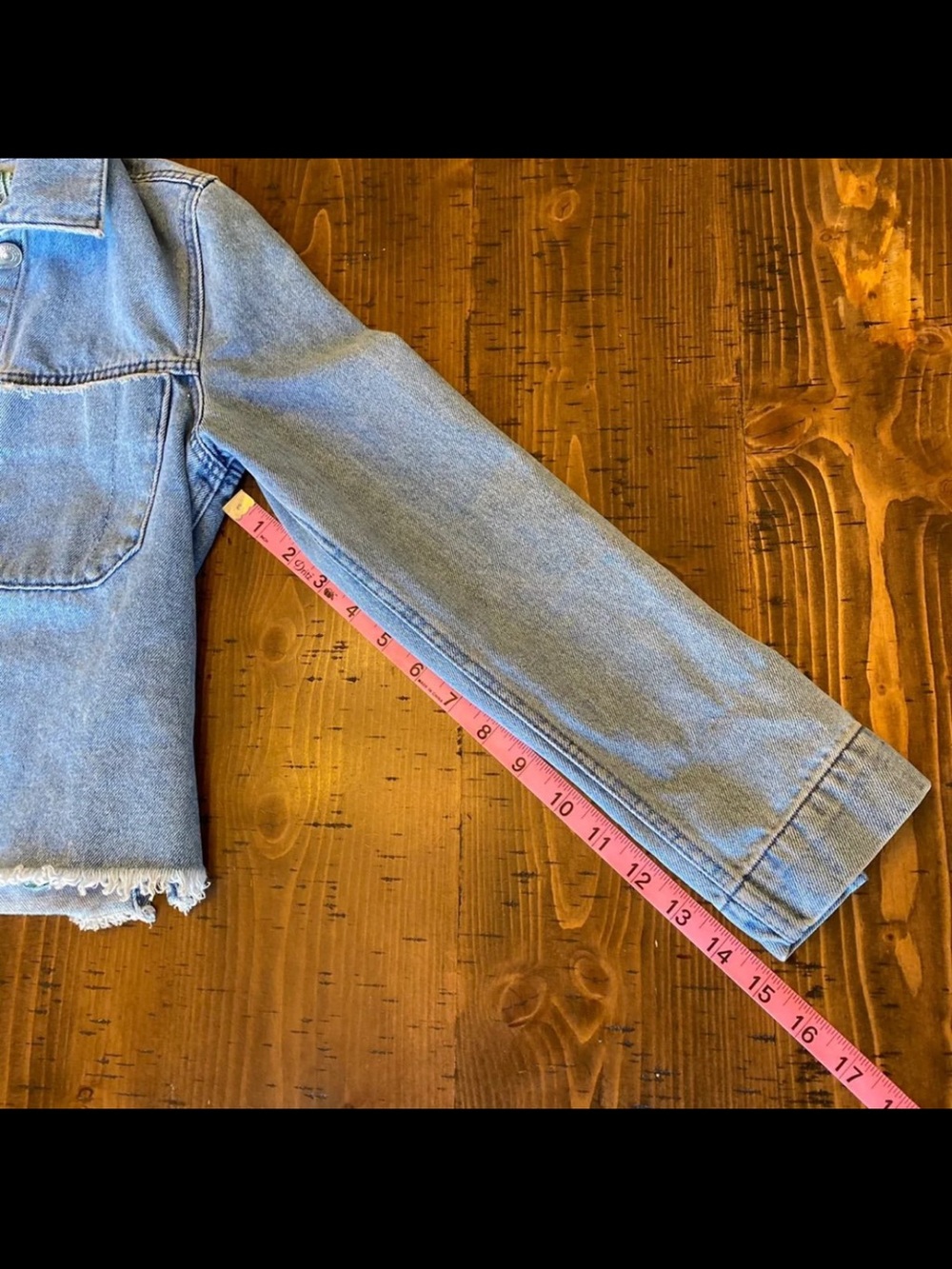 H&M Coachella floral boho embroidered Jean jacket distressed sz4/small EUC - Picture 6 of 14